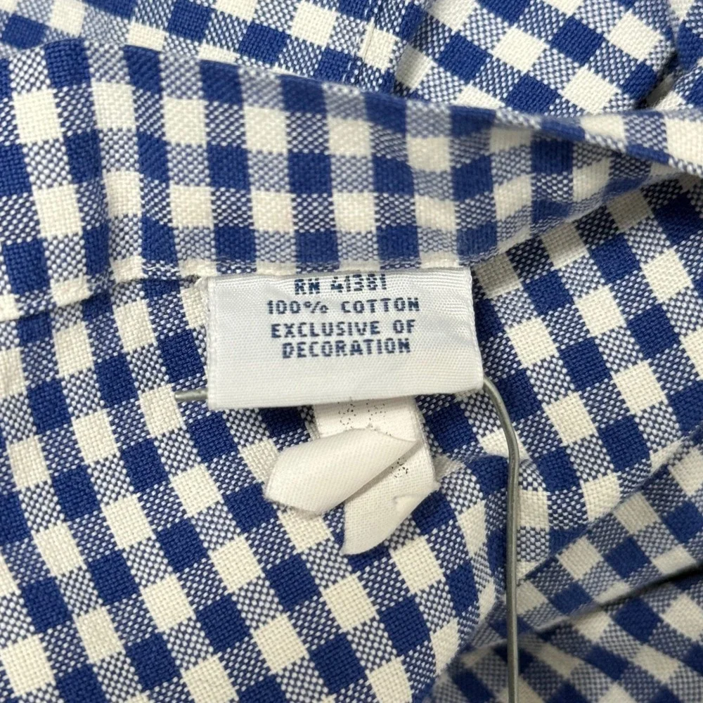 Ralph Lauren Gingham Button Down Shirt Long Sleeve Plaid Flesh Pony OCBD Mens M